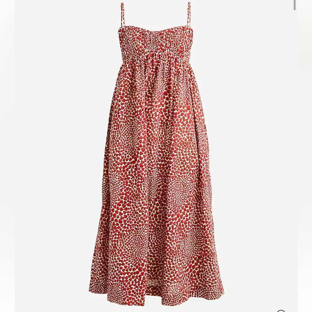 J. Crew Empire Waist Strawberry Dress